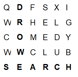 Comedy Wordsearches